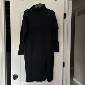 aritzia midi sweater dress with slit